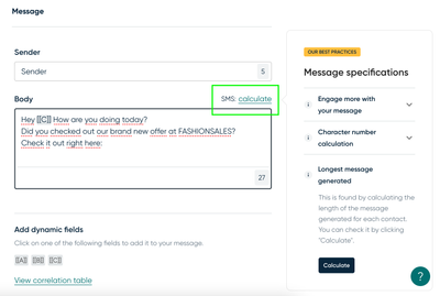 How message character counts are calculated in text messages – Attentive