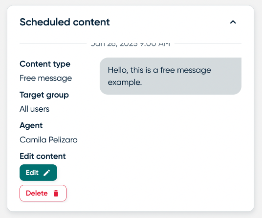 Delete a scheduled campaign