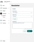 Creating a campaign with a free message