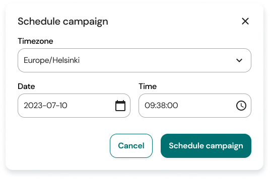 Schedule or cancel a campaign - Sinch Community - 12246