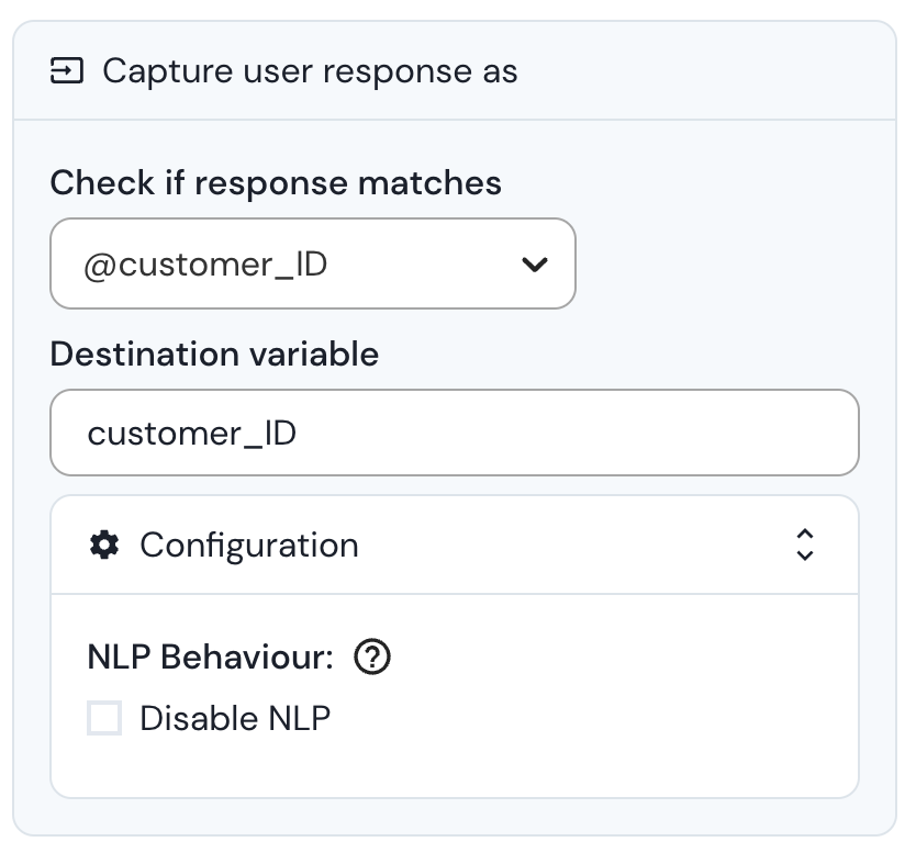 Collect input from your user - Sinch Community - 13204