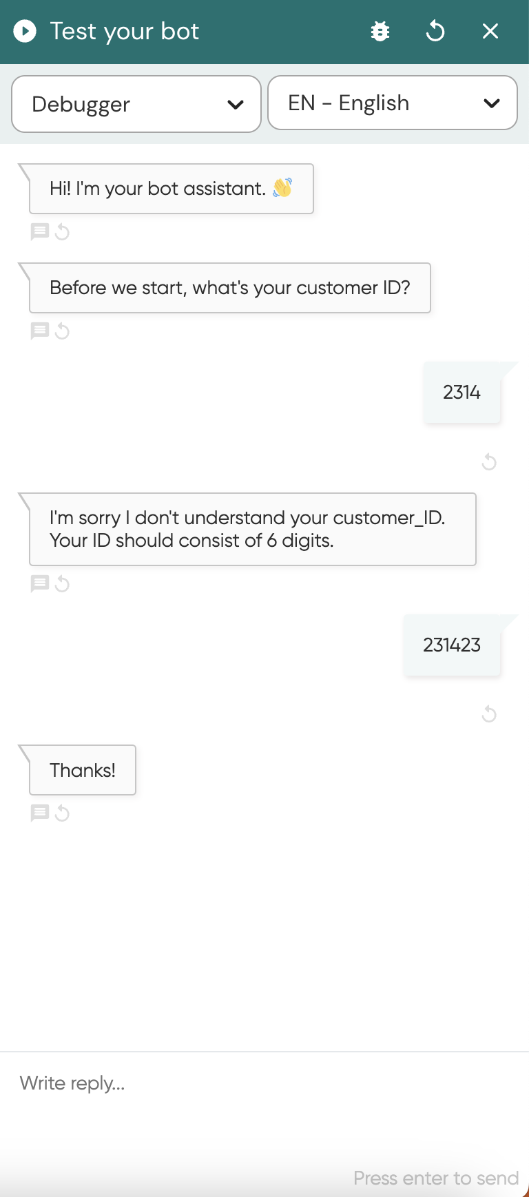 Collect input from your user - Sinch Community - 13204