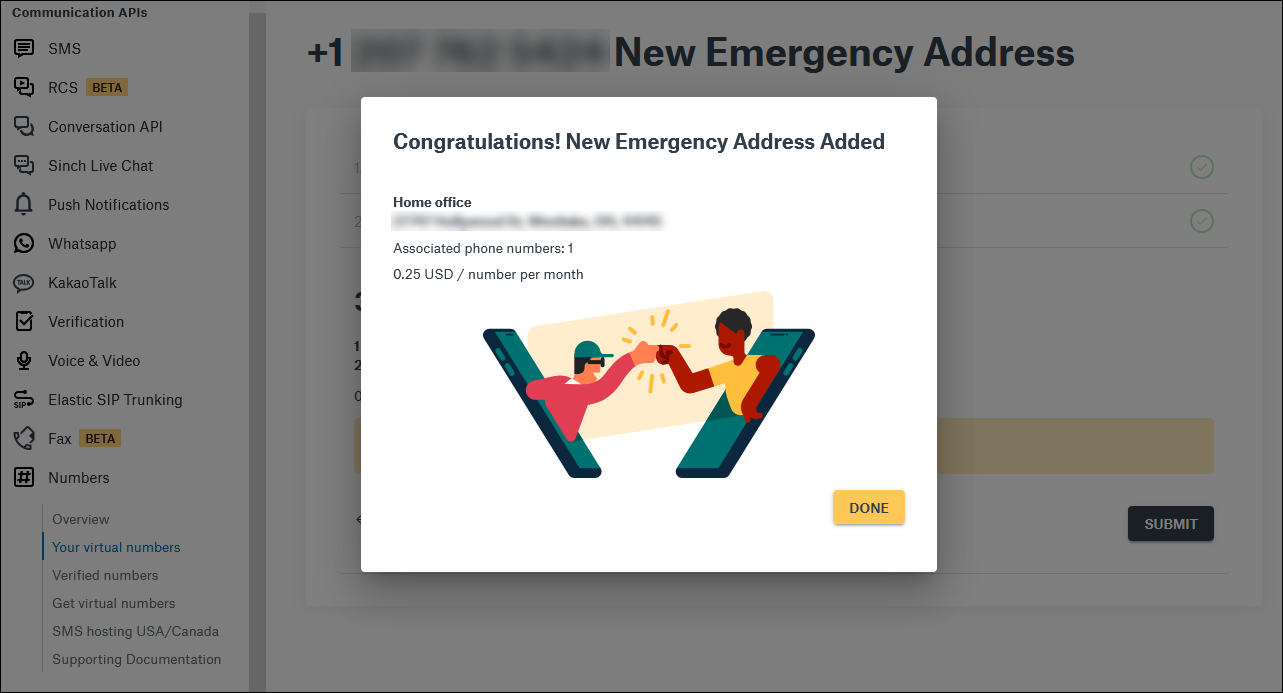 How do I register an emergency address? - Sinch Community - 12661