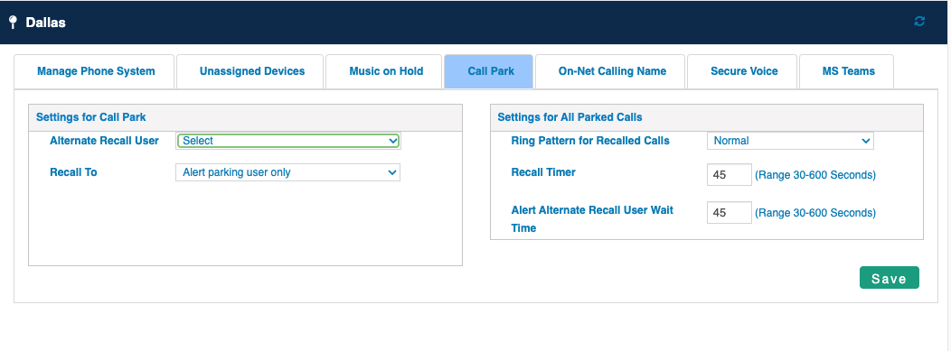 Call Park / Call Retrieve - Sinch Community - 16860