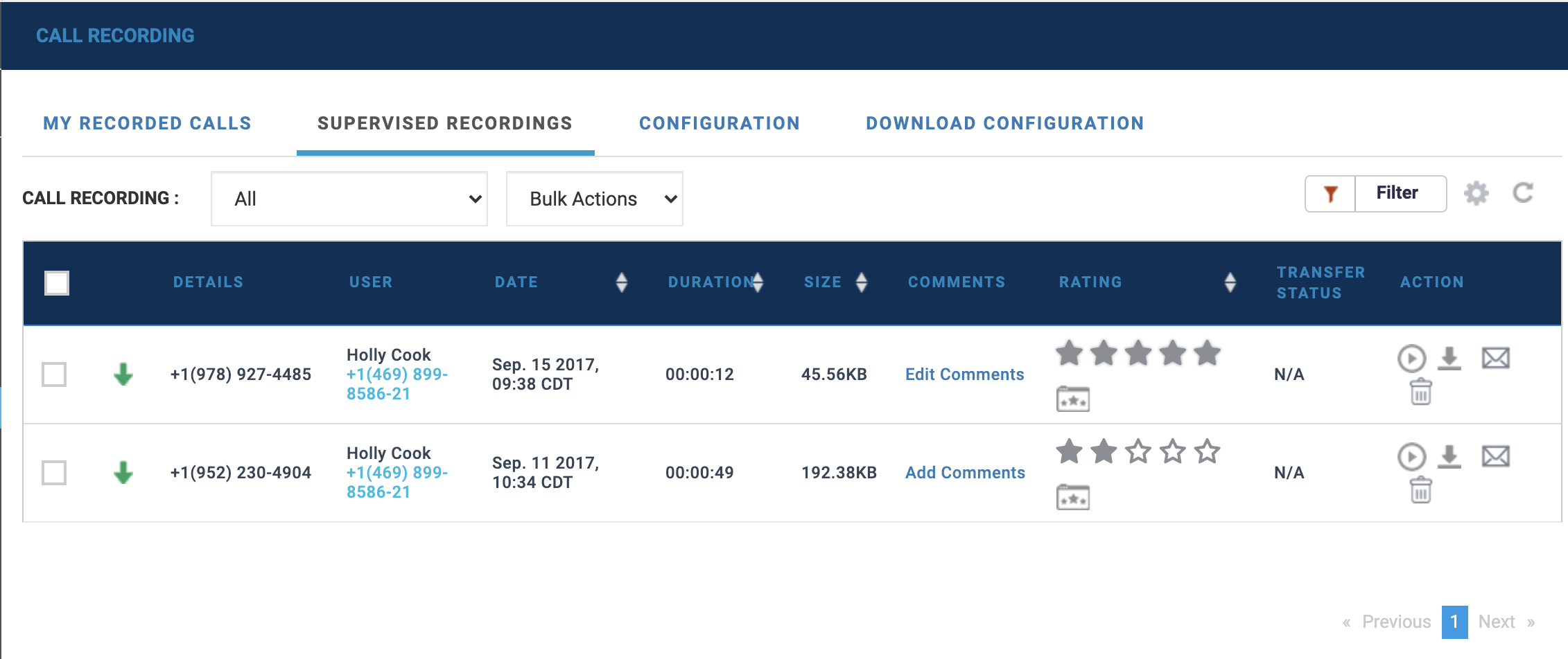 Call Recording User Guide - Sinch Community - 17172
