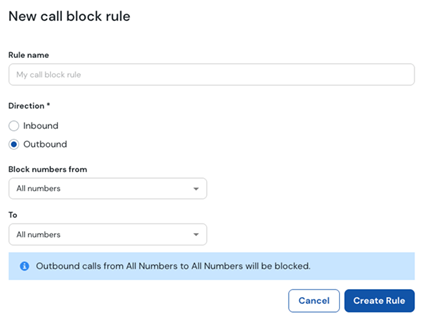 How do I configure call blocking on Elastic SIP Trunking? - Sinch ...