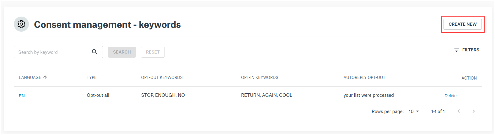 Can I customize opt-in and opt-out keywords for use with consent ...